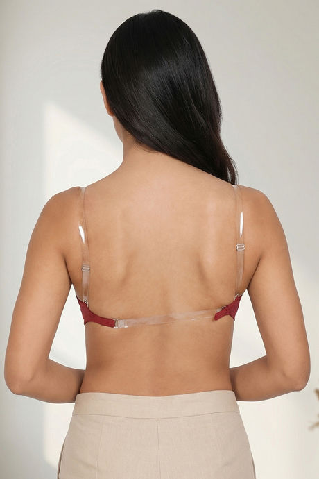 Zivame Beautiful Basics Padded Non Wired 3/4Th Coverage Backless Bra - Sundried Tomato — image 3